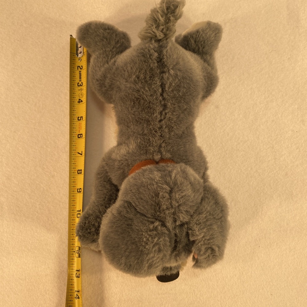 Disney‎ Store Tramp Plush 13" Lady and the Tramp Gray Dog Stuffed Animal Laying - Picture 12 of 12